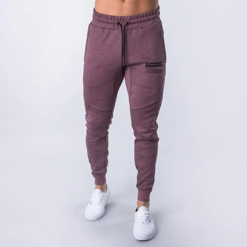 ALPHALETE брендовые осенне-зимние мужские спортивные штаны для фитнеса, модные хлопковые брюки-карандаш, брюки для бодибилдинга, высококачественные штаны для бега