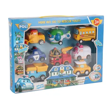 

8-in-1 Robot Cars Toy Non-toxic Pull Back Cars Vehicle Set Transformer Robot Cute Cartoon Educational Toy for Children 3+