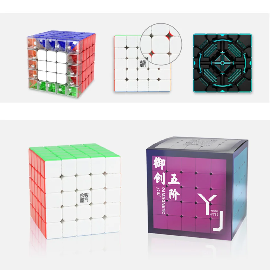 YJ Neo Мини кубик рубика профессиональный Магнитный магический куб 5x5x5 скорость Кубик-рубикmagico Cubo профессиональная головоломка кубики виды кубиков Обучающие игрушки Детский подарок для мальчиков