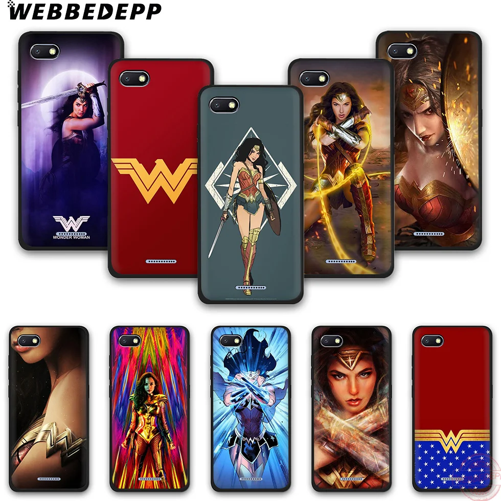 WEBBEDEPP Wonder Woman Fashion Soft Silicone Phone Case for Redmi Note 6Pro 7Pro 4A 4X 5 5A 6A 8A 7 S2 note 8 |