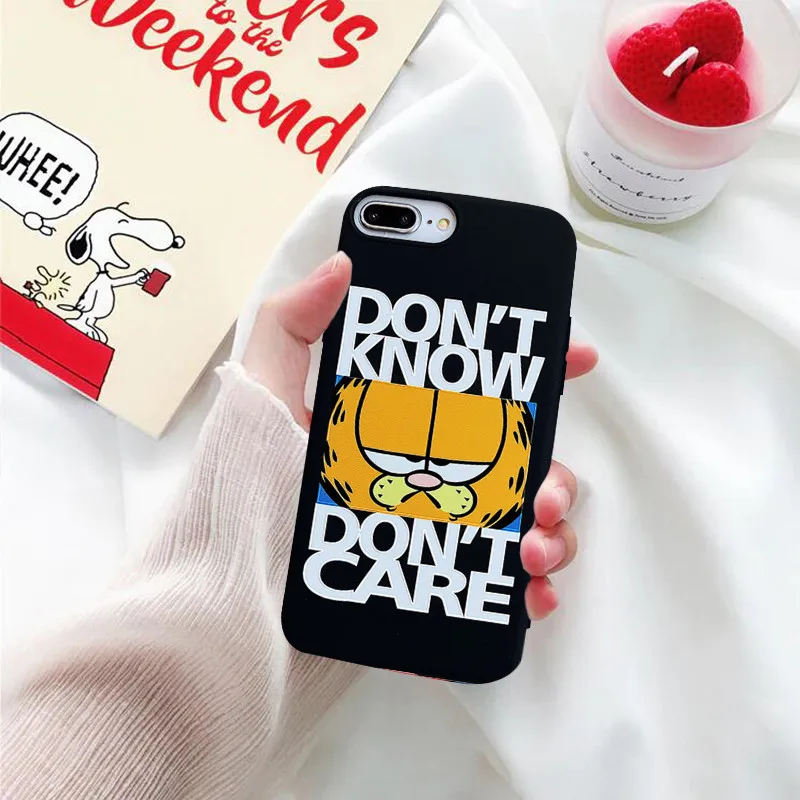 Style 1 GYKZ мультфильм Гарфилд Кот Чехол для телефона для iPhone 6 6s X XR XS MAX 8 7 Plus Мягкая силиконовая задняя крышка для iPhone X 10 Coque Fundas - Цвет: Style 1