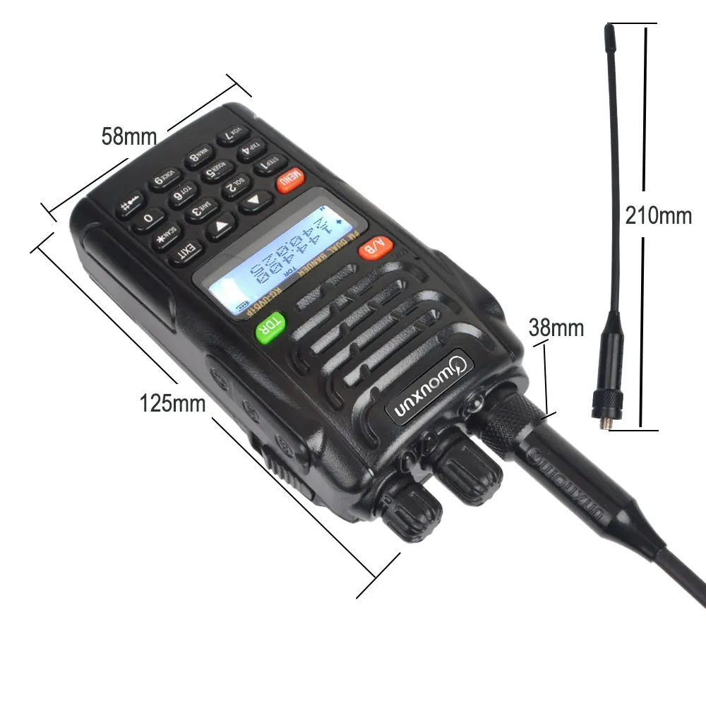 Wouxun Walkie Talkie KG-UVD1P Dual Band FM Portable Two Way Radio 136.000-174.995MHz & 216.000-260.995MHz walkie talkie set