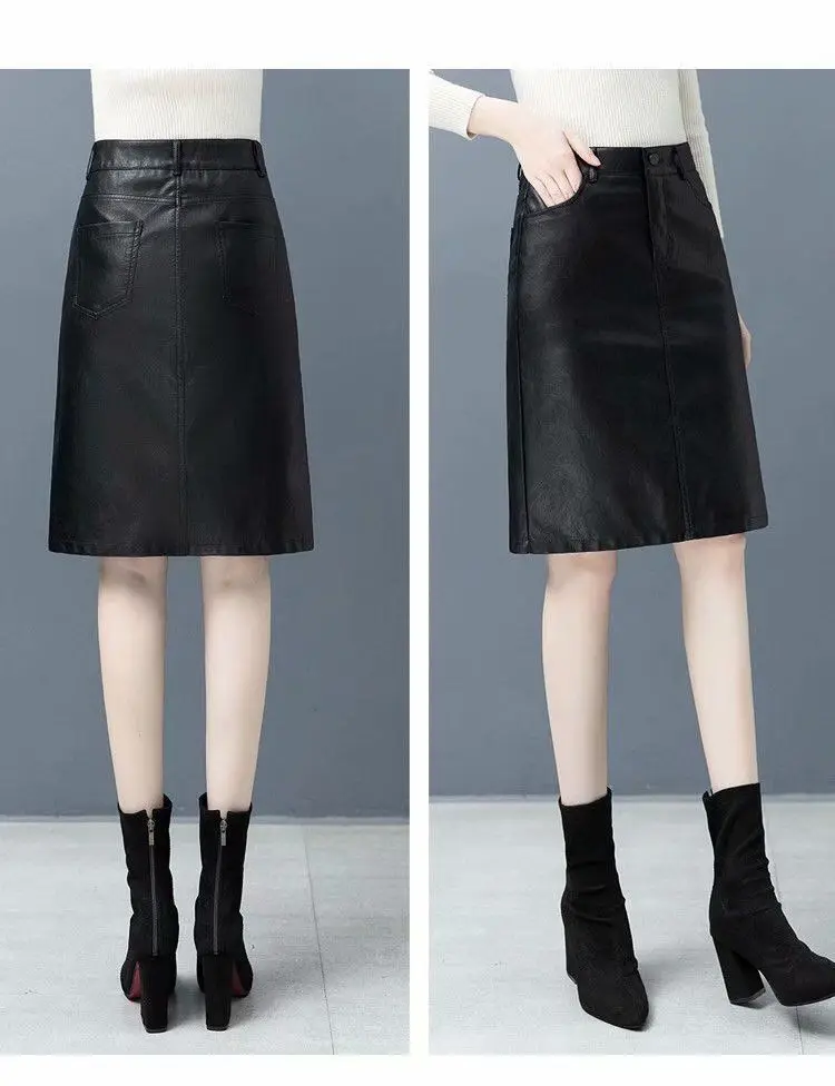 black skirt 2021 Fashion Women Short Skirt 100% Natural Sheepskin Genuine Leather with Belt Female Real Slim Hip Skirt Plus Size 4XL Y303 floral skirt