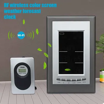 

Bedroom Battery Powered Prediction Barometer Thermometer LCD Digital Home Office Daily Weather Station Clock Rectangle Calendar