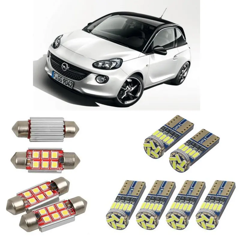 Внутренний светодиодный автомобильный светильник s для Opel adam m13 хэтчбек agila a h00 хэтчбек лампы для автомобилей номерной знак светильник 4 шт