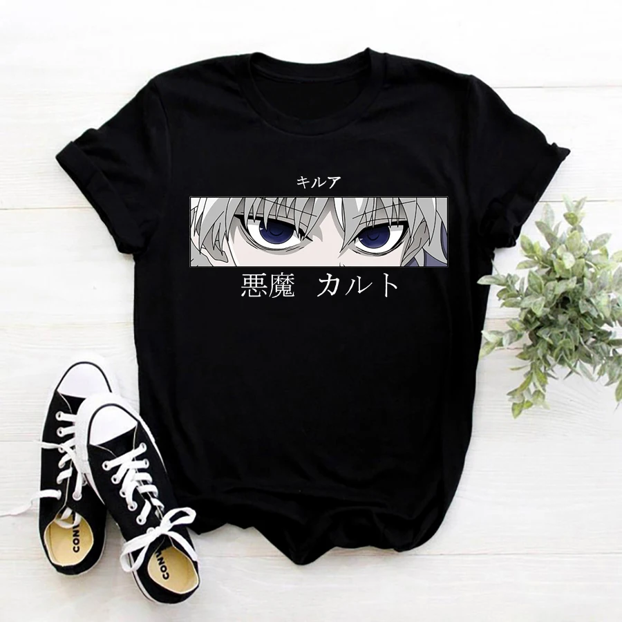 Hunter X Hunter T-shirt Female Anime Killua Zoldyck Devil Eye Tee Shirt  Women Short Sleeve Casual Kurapika Hxh Devil Eye T Shirt - T-shirts -  AliExpress