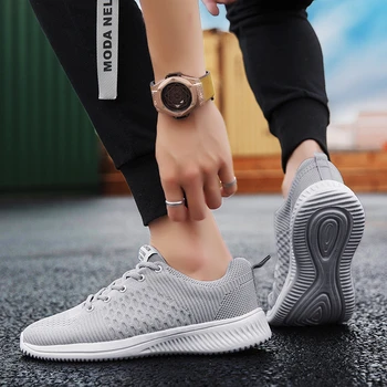 

2020 New Arrival Breathable Lace-up Casual Shoes Men Brand Comfortable Sneakers Men Design Breathable Outdoor Walking Shoes