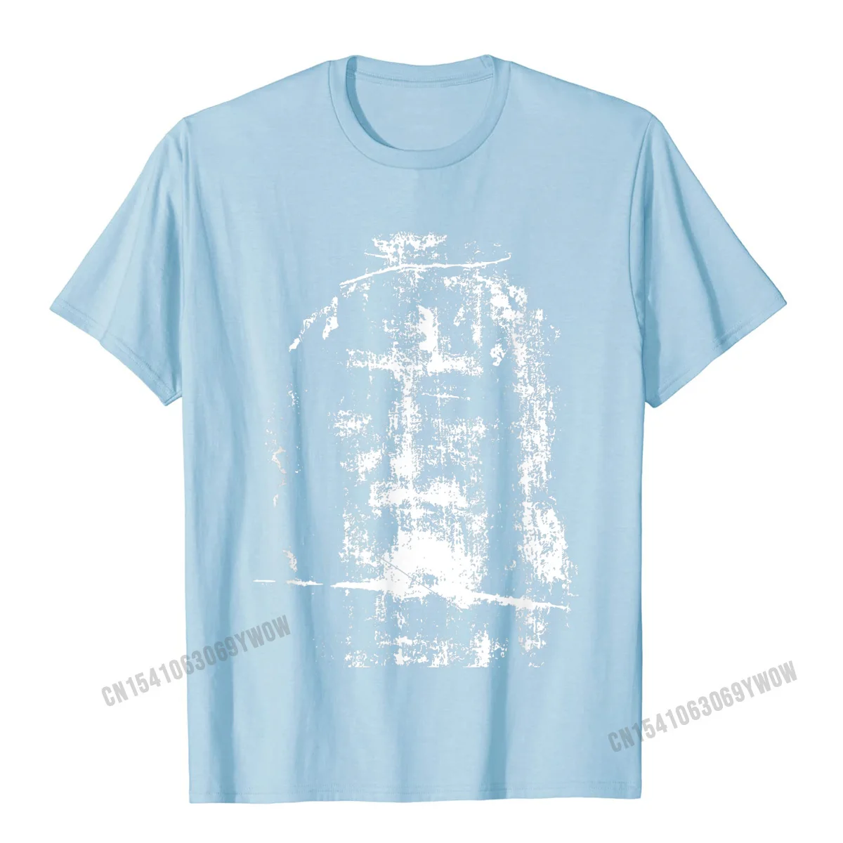 cosie Camisa Summer Fall 100% Cotton O-Neck Man Tees Customized Tee-Shirt Oversized Short Sleeve Top T-shirts Free Shipping Shroud of Turin Jesus Christ Face T-Shirt__597 light