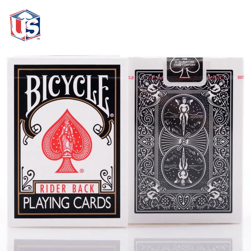 Хуэй qi покер черно-белые с узором Классический Стиль велосипед бренд Классические черные игральные карты Bicycle