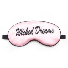 Креативная вышитая настоящая шелковая повязка для сна, настраиваемая защитная маска на глаза для путешествий напрямую от производителя