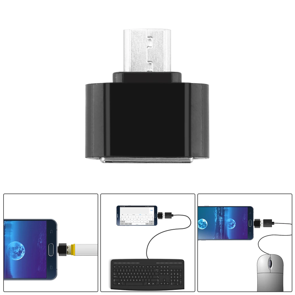 POWSTRO Мини OTG USB кабель Micro USB к USB конвертер для планшетных ПК Android телефон для samsung и Xiaomi и huawei