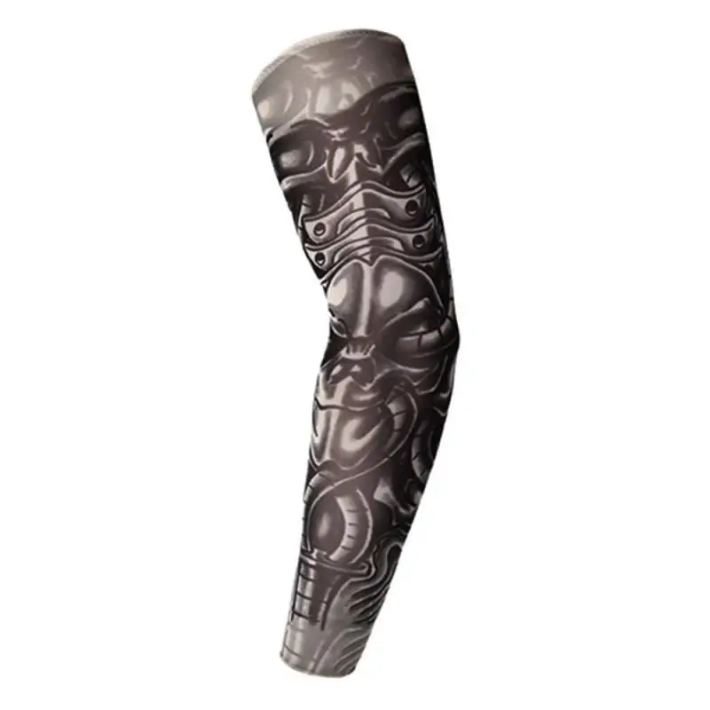 1Pc 3D Tattoo Outdoor Cycling Sleeves Sun Protection Arm Sleeves Ice Arm Sleeves Cooling Arm Sleeves Cover Arm warmer UV Protection MTB Bike Bicycle Ridding