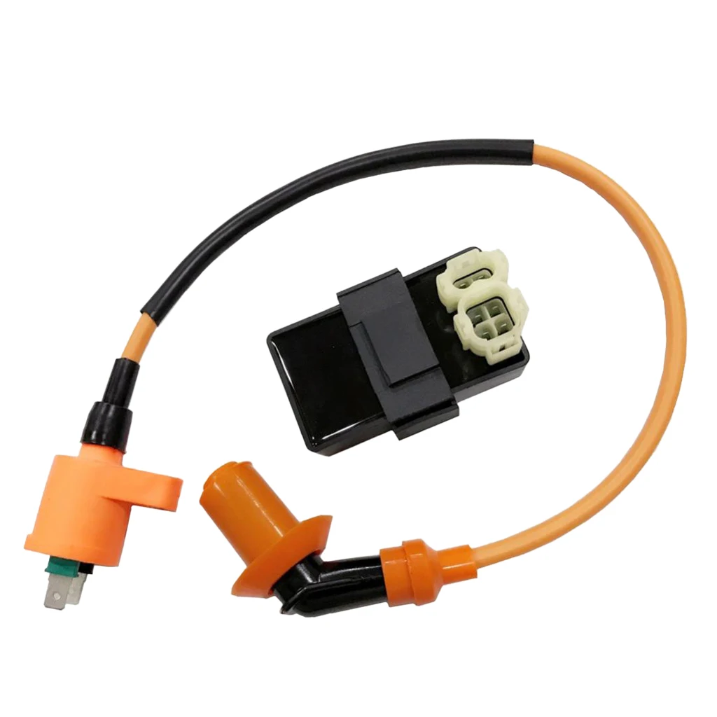 GY6 Go Kart 125cc 150cc Ignition Performance Coil + 6 Pin CDI Box Round Plug