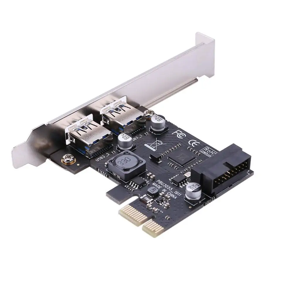2 порта Usb 3 0 Pci E карта расширения Внешний Usb3.0 Pcie адаптер карты с блоками питания