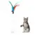 Cat Toy 1шт Смешные Интерактивные Всасывающие Пружины Cat Toy Cat Feather Wand Cat Teaser Pet Interactive Supplies Cat Favor Случайный Цвет