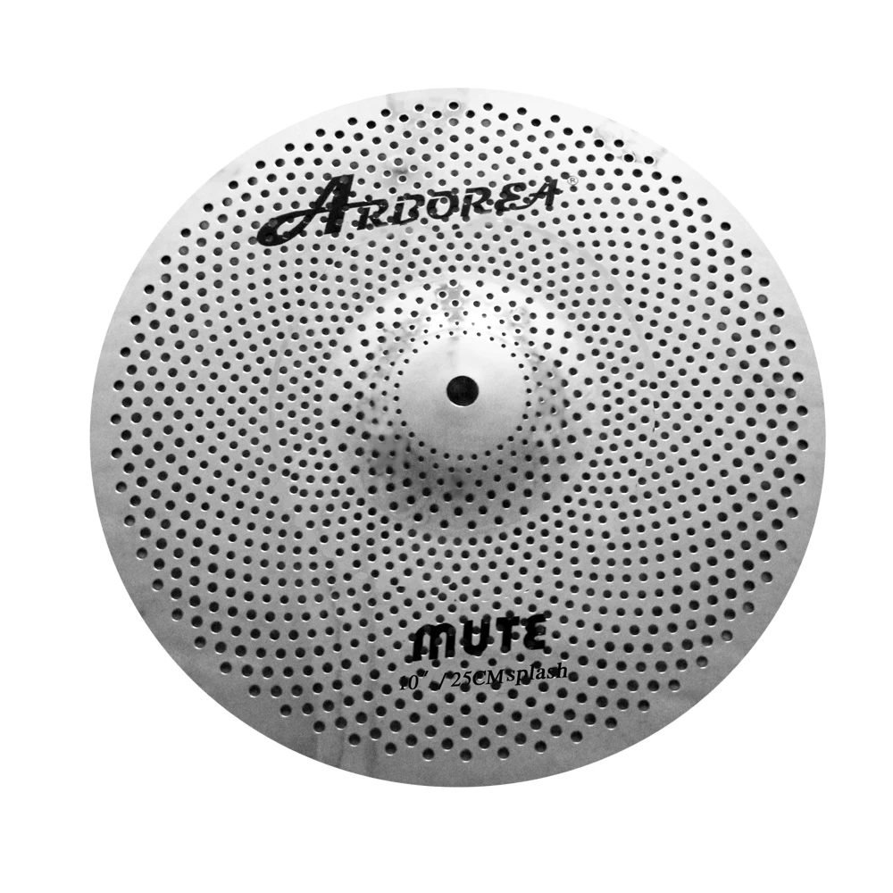 Low Volume Cymbal Arborea Mute Cymbal 10" Splash Silver/Golden/Black/Colorful Silent in Hot Sale