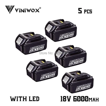 

Li-ion 6000mAh Replacement Battery for Makita 18V BL1860 BL1830 BL1840 BL1850 BL1815 LXT400 Rechargeable Battery Packs BL1850B