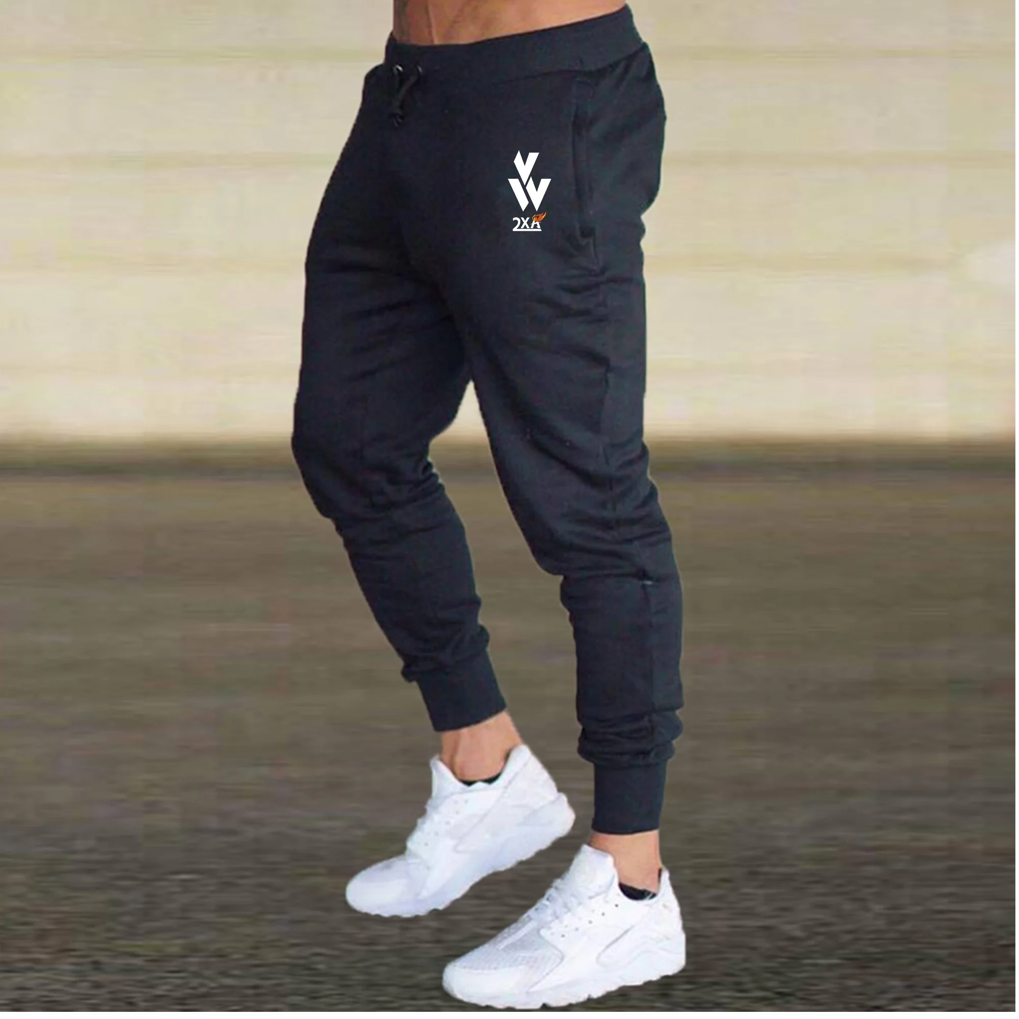Высококачественные мужские тонкие спортивные штаны для бега, Мужские дышащие штаны для фитнеса, бодибилдинга, бега, фитнеса с карманами