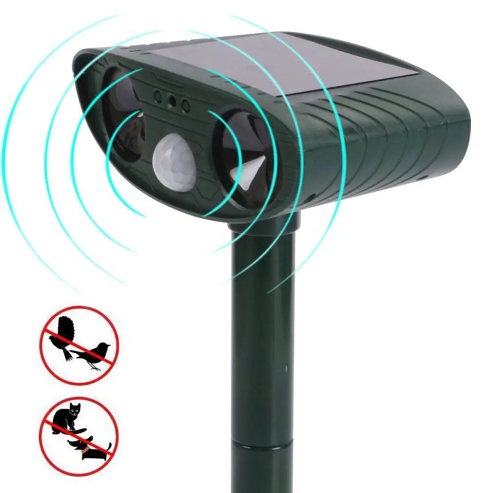 

Solar Animal Driver Outdoor do/cat Driver Garden Orchard Bird Repeller Infrared Sensor Ultrasonic Drive Device