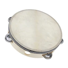 Универсальный " Бубен Beat деревянный барабан круглые кольца овчины перкуссия детская игрушка подарок