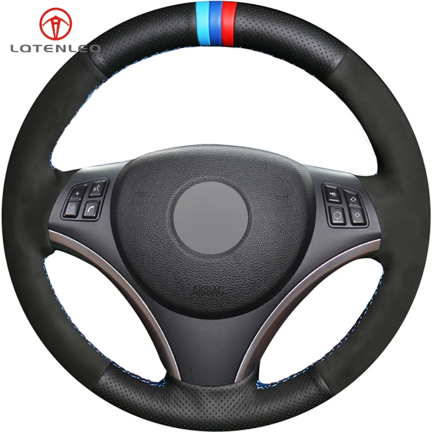 LQTENLEO черная натуральная кожа замша DIY для BMW M Sport 1 серии E87 E81 E82 E88 120i 130i 120d X1 E84|Чехлы