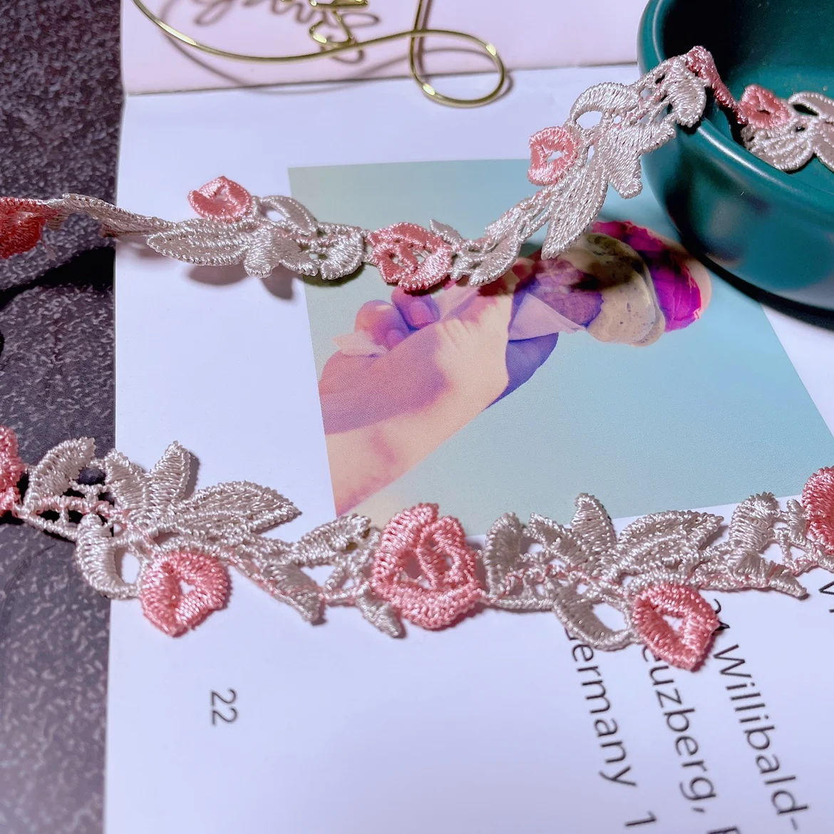 3cm wide 3meter/lot 2Color Mixed Knitted Embroidery Water Soluble