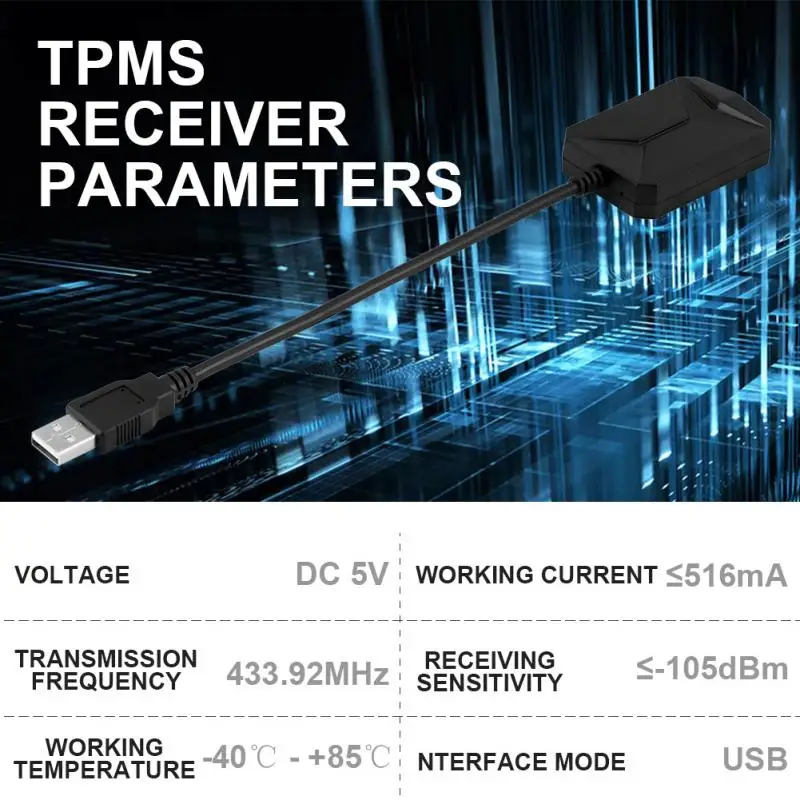 USB монитор давления в шинах Системы TPMS внутренние датчики для Android автомобильный навигационный дисплей автомобиля TPMS