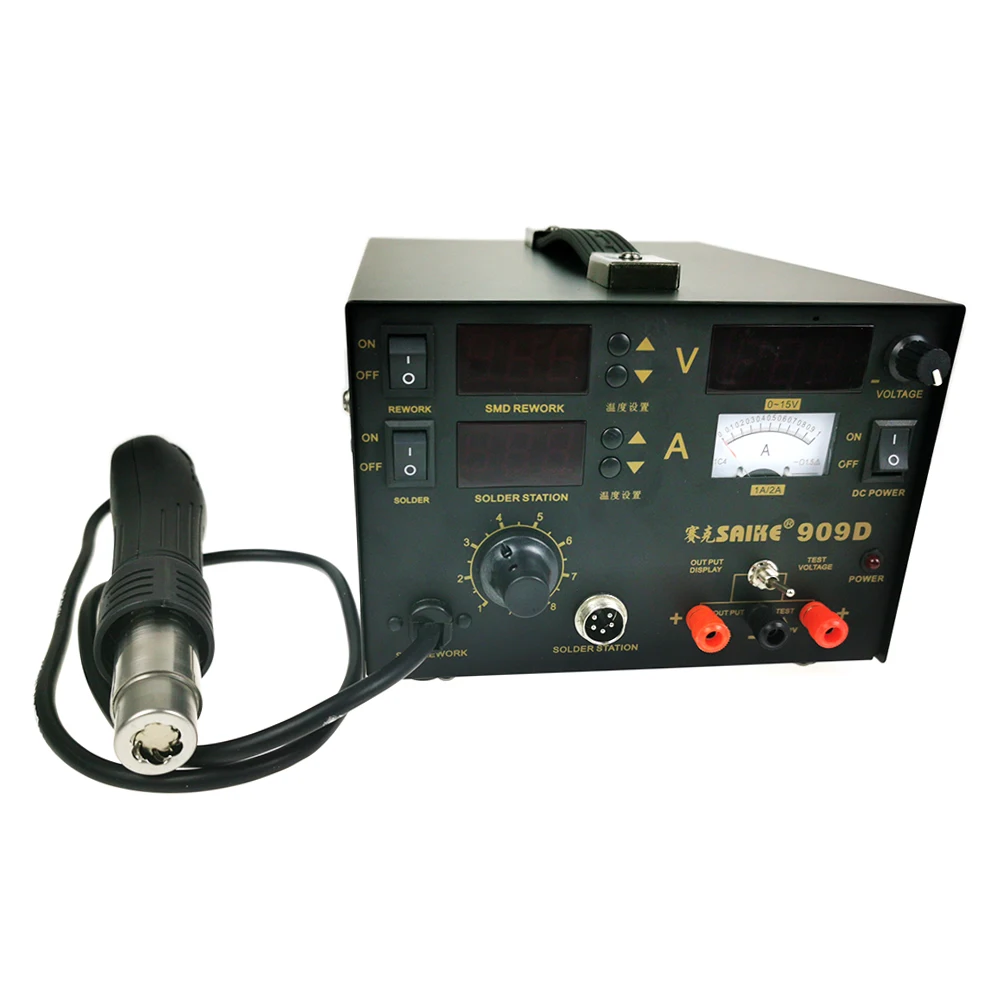 

SAIKE 909D Soldering station power supply soldering machine SAIKE 909D Hot air gun rework station