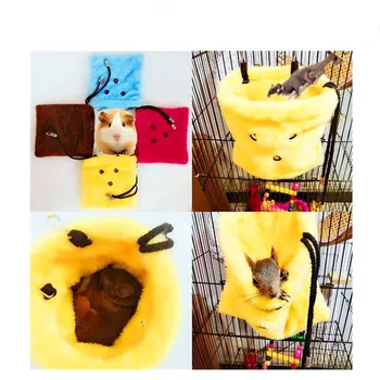 

Winter Pet Hamster Hanging House Hammock Can Carry Small Animal Dual-use Sleeping Bag Squirrel Hedgehog Cage Accessories