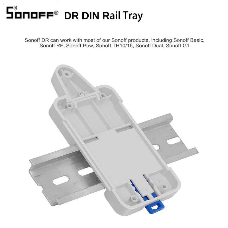 Sonoff DR DIN лоток Регулируемый монтируемый рельсовый Чехол держатель умный дом для Wifi Пульт дистанционного управления Переключатель Sonoff TH10/16/Dual/Basic/RF