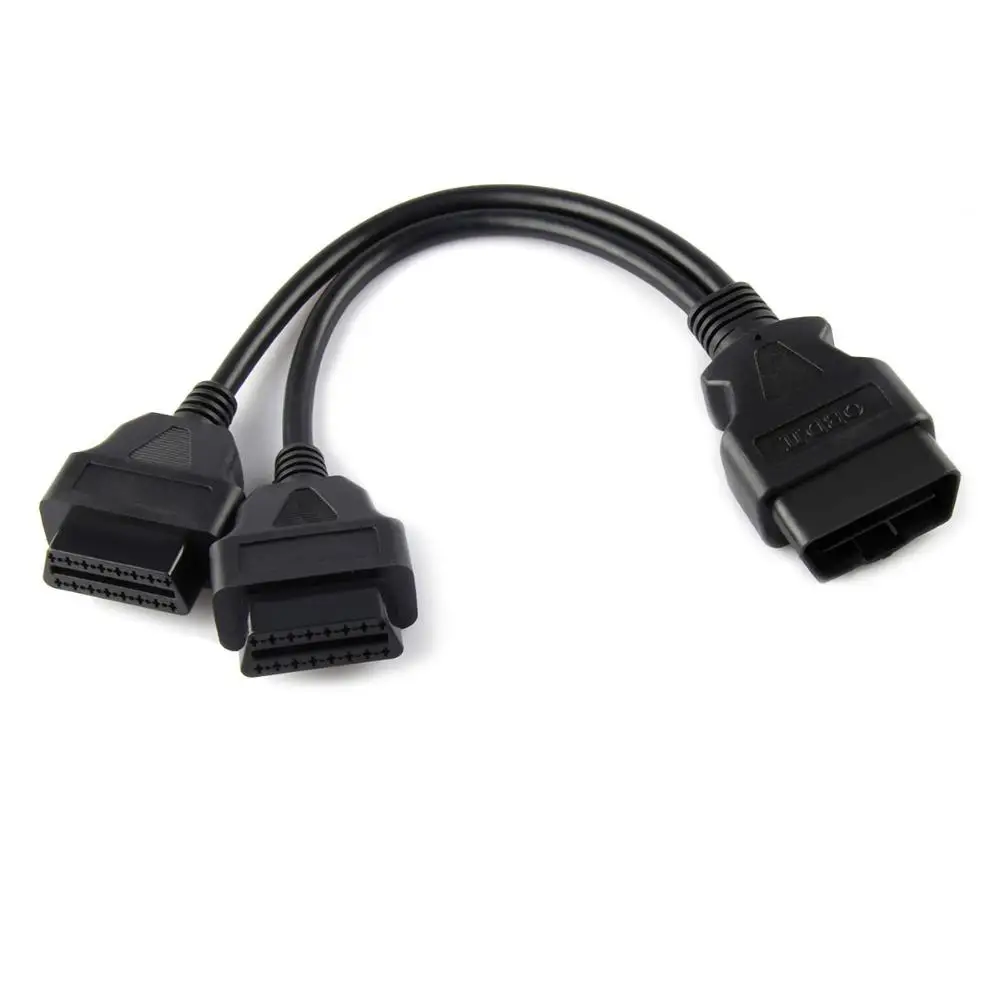 100 шт. OBD-II OBD2 16Pin штекер 2 Женский удлинитель elm327 16 pin adapte диагностический удлинитель дешевый