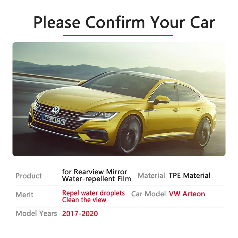 Полное покрытие анти-туман фильм непромокаемые Зеркало заднего вида для Volkswagen VW Arteon~ автомобиля Плёнки аксессуары