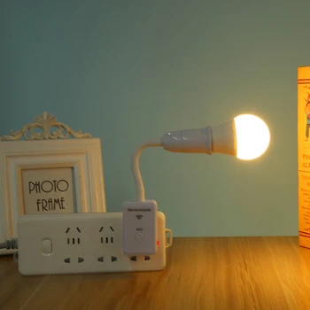

Wireless Remote Control Lighting Bulb Rotary Adjustable E27 LED Light Base Socket For Home Lighting Bulb Lamp Holder EU Plug