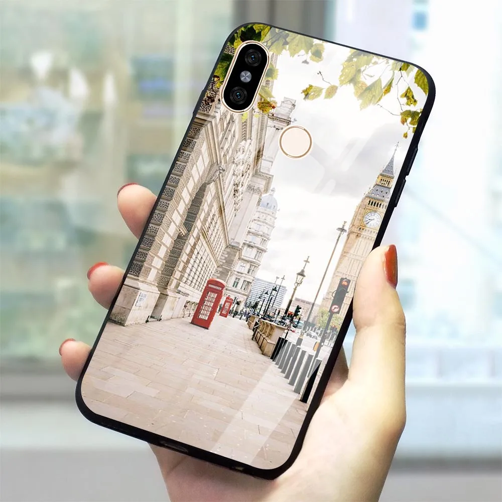 Big Ben Phone Cover For Redmi 4X Tempered Glass Case Mi A1 A2 8 Lite 9 Poco F1 6A Note5/6/7 Pro | Мобильные телефоны и