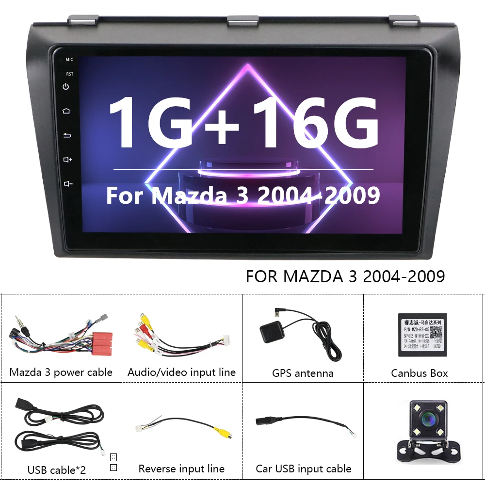 Camecho 2Din Android 8,1 gps Автомагнитола " 1G+ 32G автомобильный мультимедийный плеер Unversal gps Bluetooth WiFi USB FM автомобильный аудио Радио стерео - Цвет: With 4 LED Camera