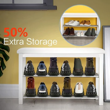 

Shoe Slots Organizer, 4-Levels Adjustable Shoe Organizer, Space Saver for Closet, Better Stability Shoe Organizer with More Stab