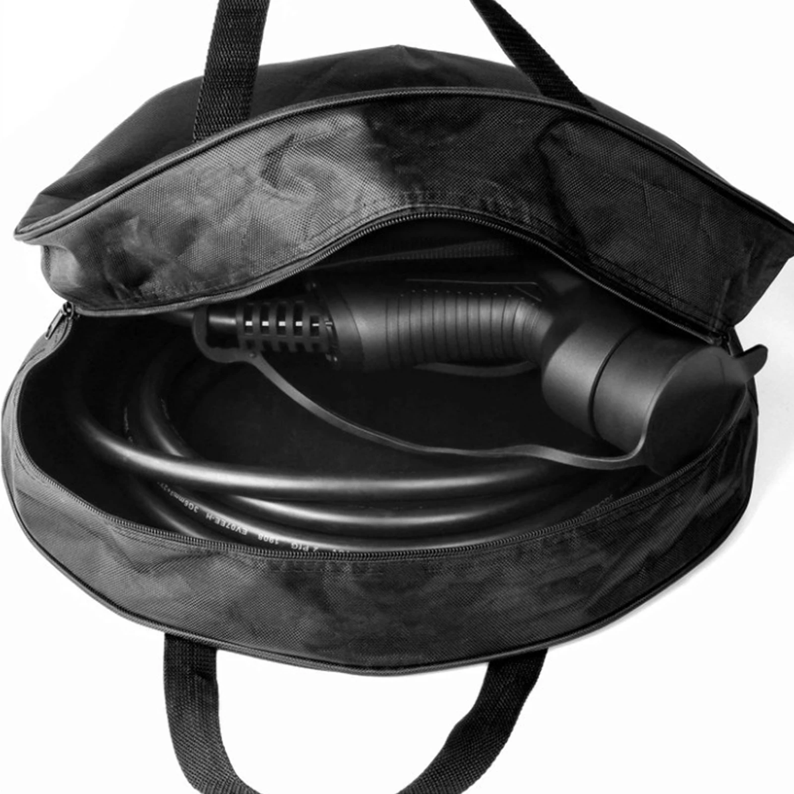 Borsa per il trasporto di cavi da 16 pollici con maniglia per il trasporto Borsa per il trasporto di tubi dell'acqua rotondi con doppia cerniera per attrezzatura da giardinaggio Tessuto Oxford_voghion.com