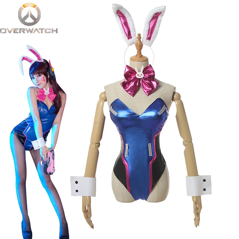 

Game Overwatch Dva cosplay costume 2019 3D printing ladies and women's clothing D VA ladies Cosplay dva Zentai LICRA Dva bodysu