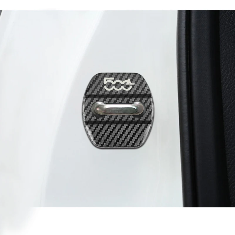 4 шт. авто эмблема защита дверного замка чехол для fiat 500L нержавеющая сталь аксессуары наклейки