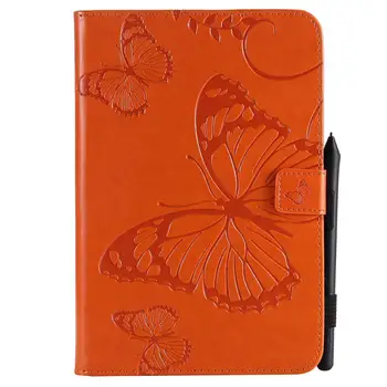 

Tablet Case for IPad Mini 1 2 3 4 7.9\" 3D Butterfly PU Leather Flip Stand Cover for IPad Mini 1 2 3 4 Sleep Wake Up Coque+pen