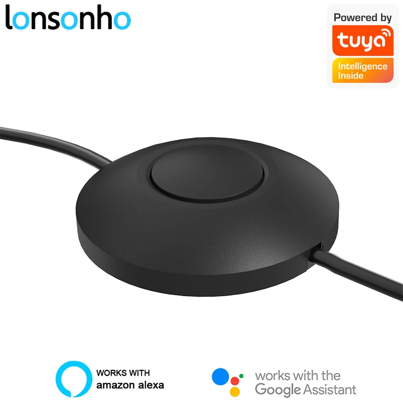 Lonsonho WiFi Smart Foot Button Dimmer Switch Tuya Life Wireless Min Brightness Adjustable Alexa Google Home Compatible | Лампы и