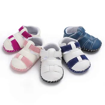

newborn shoes Infant Girl Boy Shoes Popular Soft-sole PU Leather White Solid rubber sole Crib Toddler Leather First Walkers