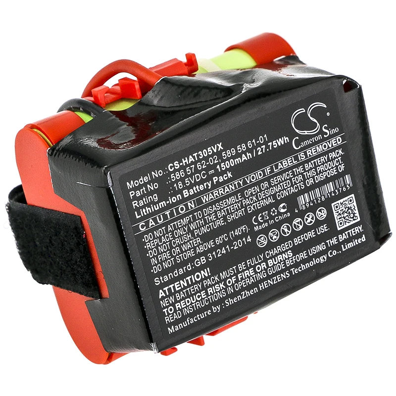 1500mah Battery For Husqvarna Automower 105, Automower 305, Automower