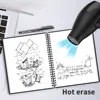 A6 Reusable Erasable Notebook black notebook Microwave Wave Cloud Erase Notepad Note Pad Lined With Pen save paper 6