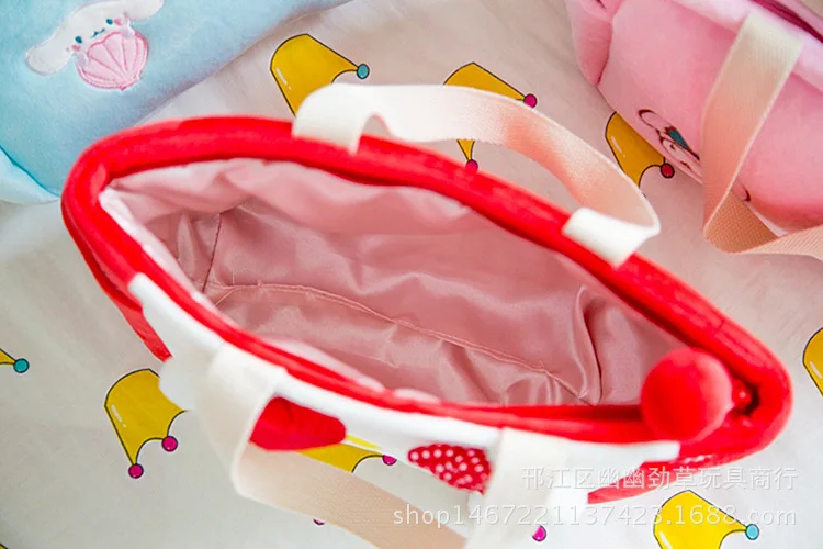 Мультяшная маленькая сумка для переноски, плюшевая сумка Bento Box, косметичка, Totoro, My Melody da er gou, хлеб, Супермен, Детская сумочка