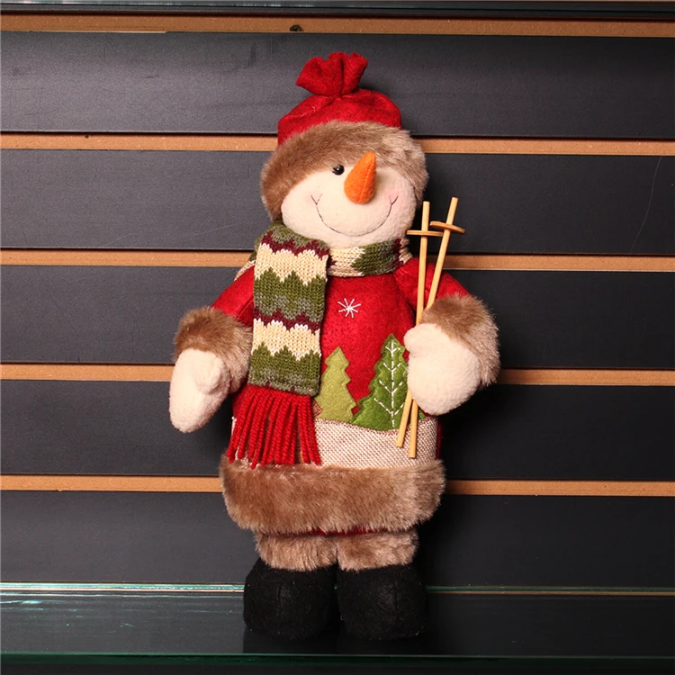 Новогодние куклы Санта-Клаус Снеговик Рождественские елочные украшения стоящая Статуэтка Navidad Новый год Regalos De Navidad для дома