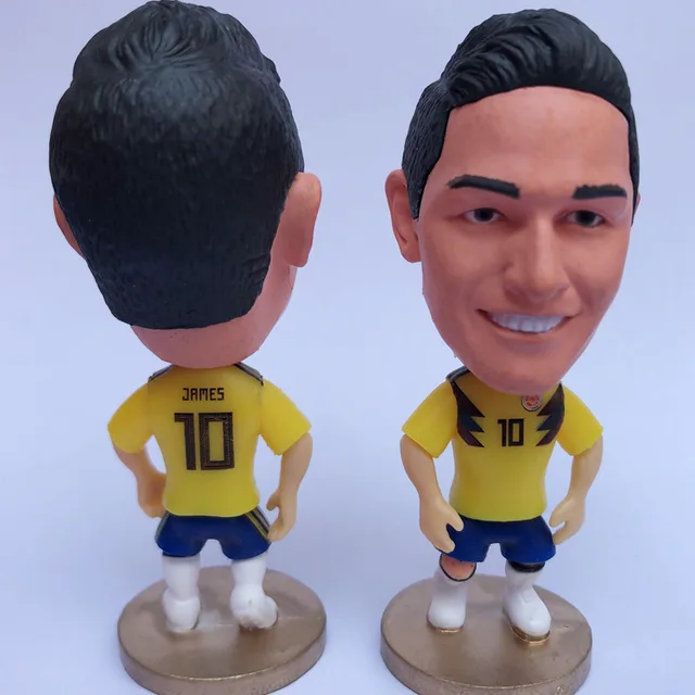 Cute Soccer Star Football Figure PVC Cake Decoration Doll 2020 Football Player Toys Fans Souvenir Birthday Gift Micro Landscape J-Rodriguez-GJ