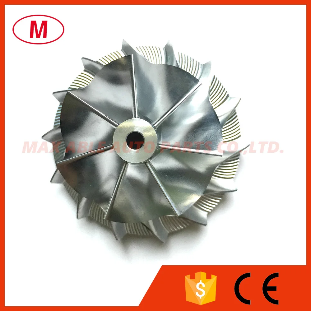 GT1449V 40.70/54.00mm 7+7 blades Forward High Performance Turbo Billet compressor wheel/Aluminum 2618/turbocharger Milling wheel |