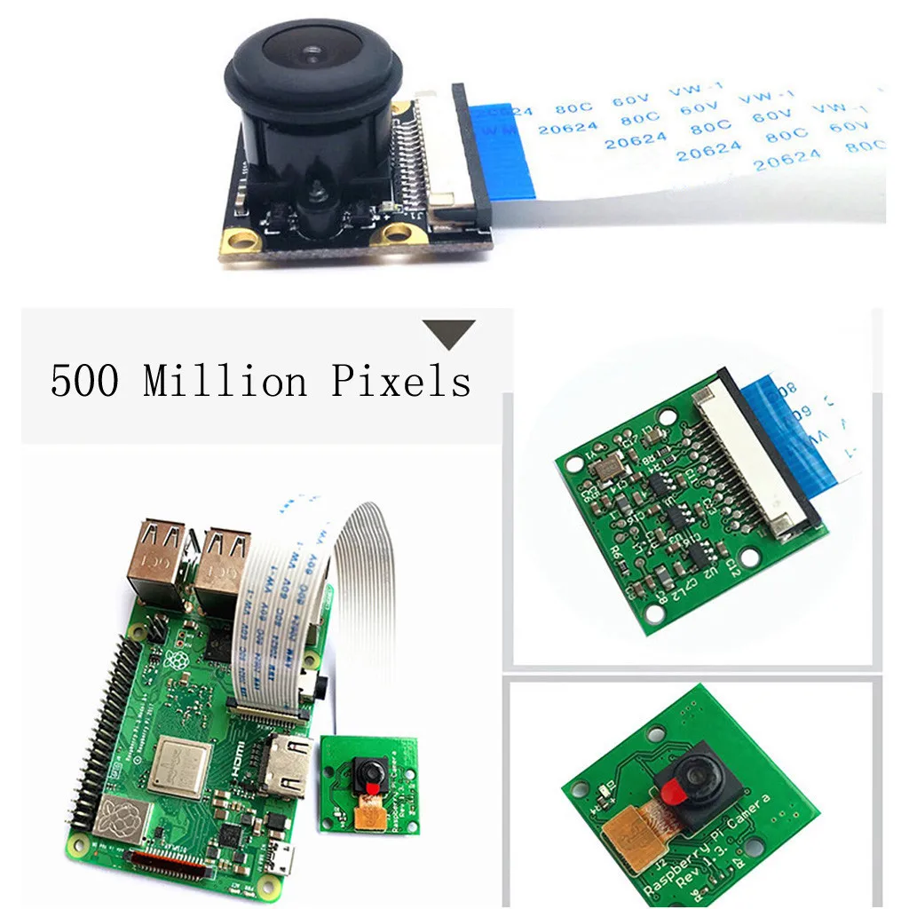 5 мегапикселей RaspberryPi модуль камеры 1080p OV5647 сенсор с 6 дюймов 15 Pin 1080p 720p Мини камера 5MP веб-камера видеокамера
