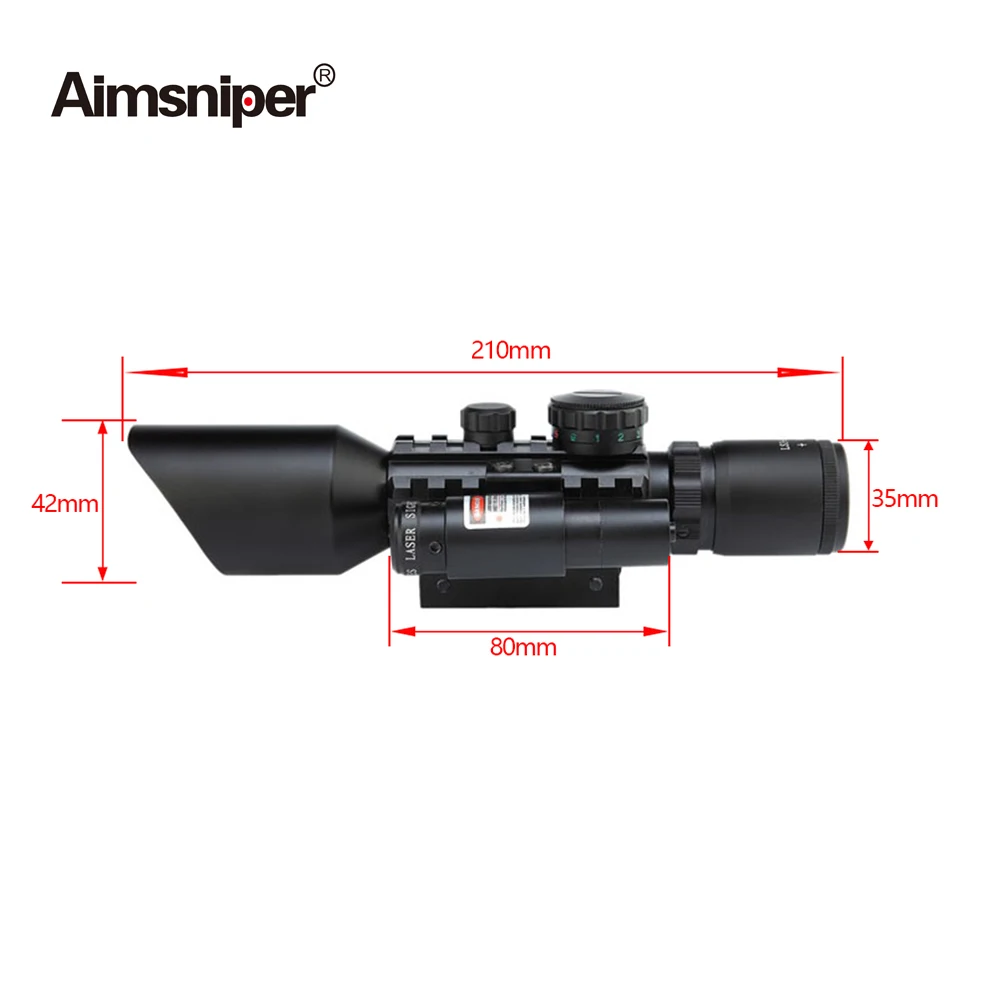 Aimsniper M9 3 10X42EG охотничья оптика рефлекторный прицел с красным лазером красный
